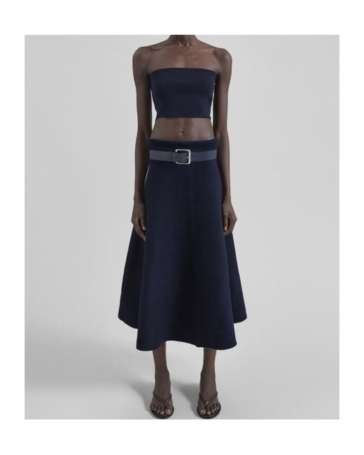 Frankie Shop Blue July Knit Midi Skirt