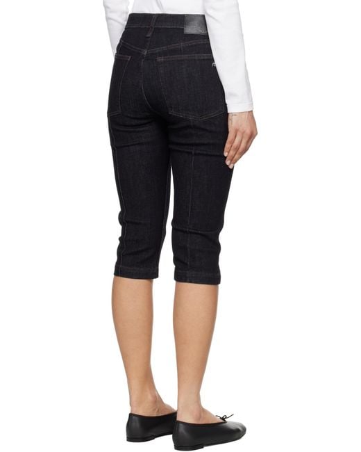 Rag & Bone Black Denim Shorts With Belt Loops