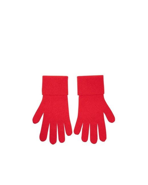 Givenchy Red Rib Gloves for men