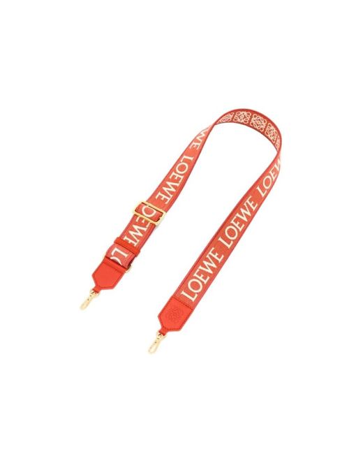 Loewe Red Logo Detailed Bag Strap