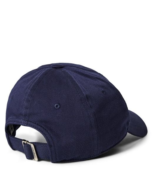 Saint Laurent Blue Corduroy Baseball Cap for men