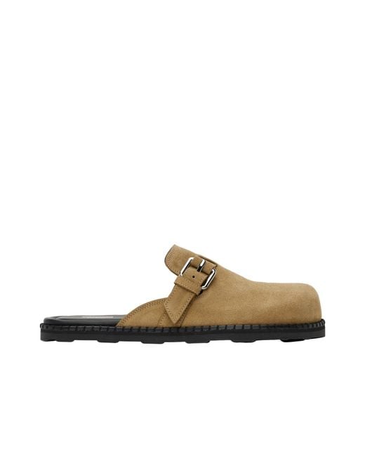 Moschino Brown Round Toe Mules for men
