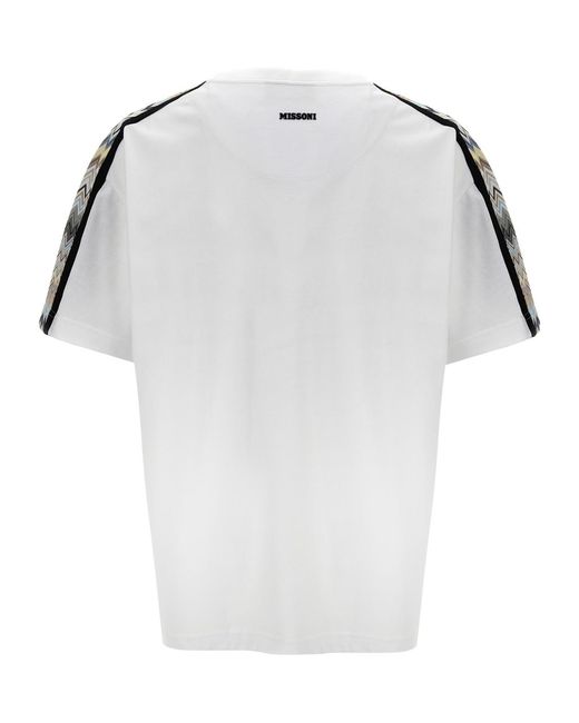 Missoni White 'Zig Zag' T-Shirt for men