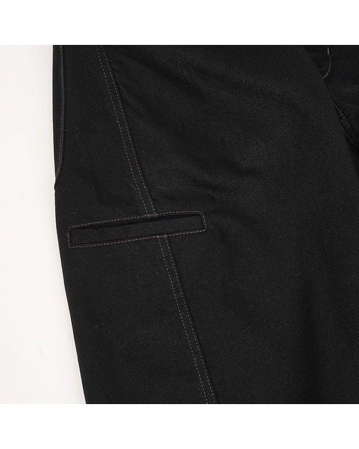 Lemaire Black Twisted Tapered-Leg Trousers for men
