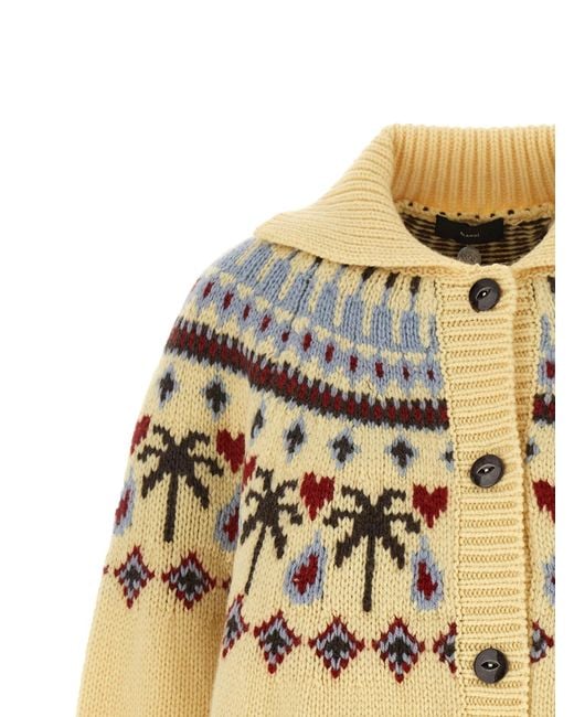 Alanui Metallic Sweet Winter Jacquard Cardigan