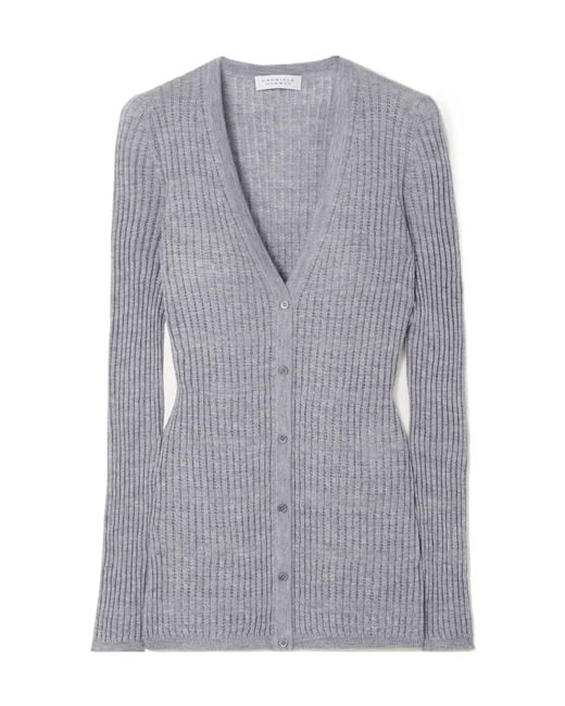 Gabriela Hearst Gray Long Sleeve Cardigan