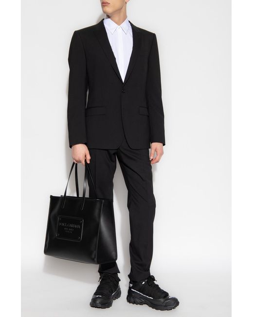 Dolce & Gabbana Black Single-Breasted Straight-Leg Tailored Suit for men