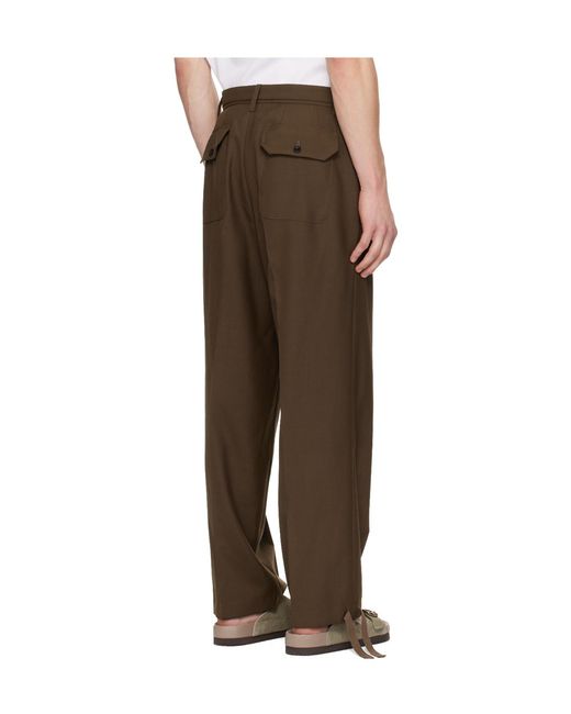 Sacai Multicolor Wool Blend Casual Pants for men
