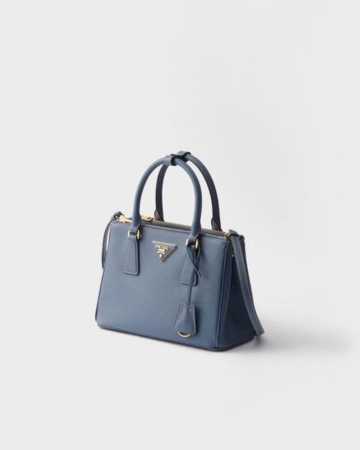 Prada Blue Galleria Small Saffiano Leather Bag