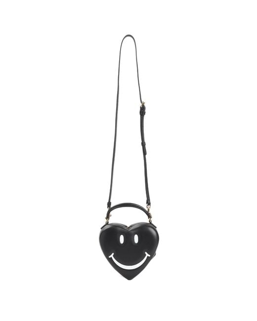 Moschino White Printed Top Handle Shoulder Bag