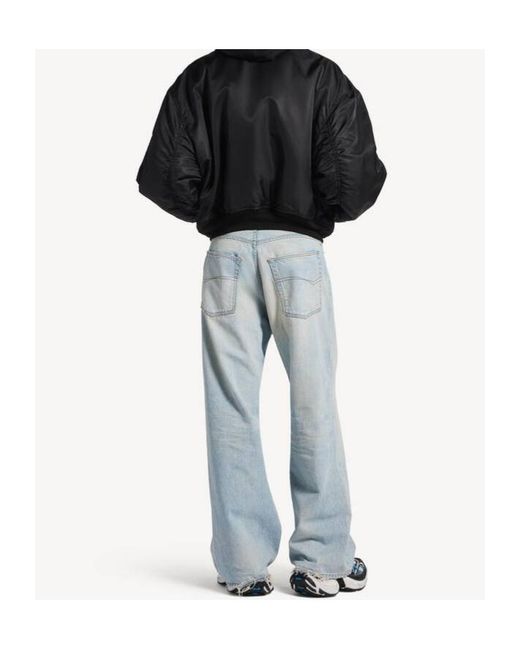 Balenciaga Blue Casual Wide-Leg Pants for men