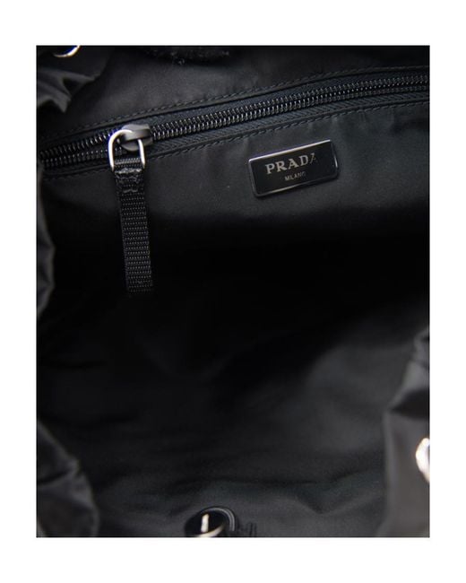 Prada Black Logo Details Backpack for men
