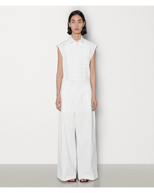 Bottega Veneta White Wide-Leg Trousers