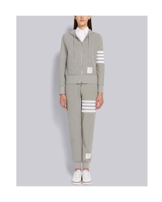 Thom Browne Gray 4-Bar Stripe Track Pants