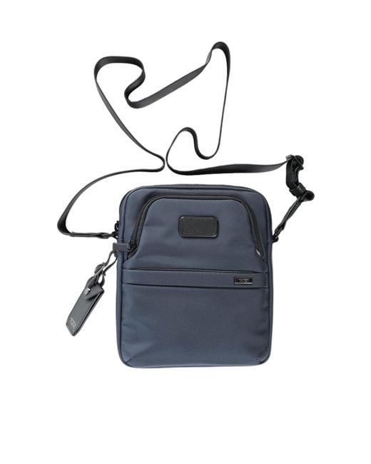 Tumi Blue Alpha Zip Messenger Bag for men
