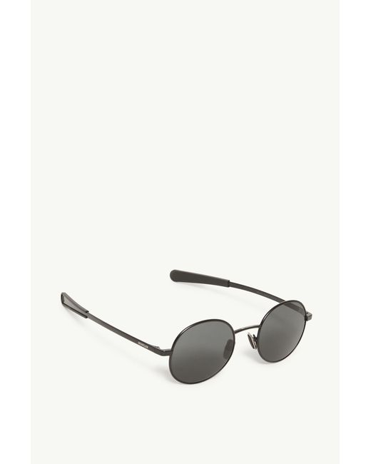Moncler White Centro Oval Sunglasses for men