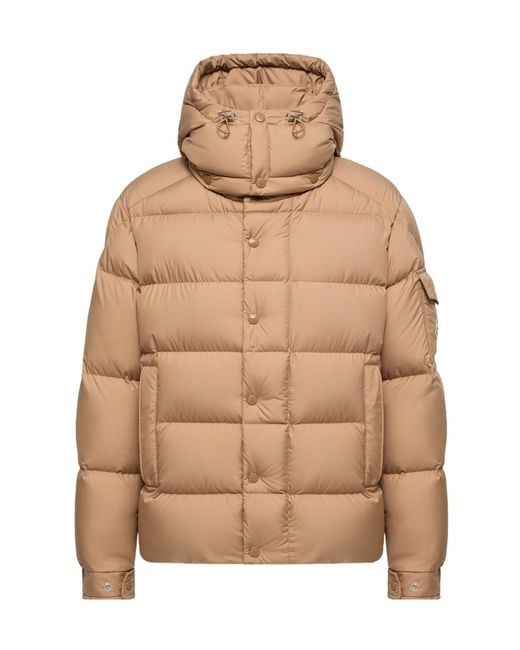Moncler Natural Maya 70 Hooded Short Down Jacket