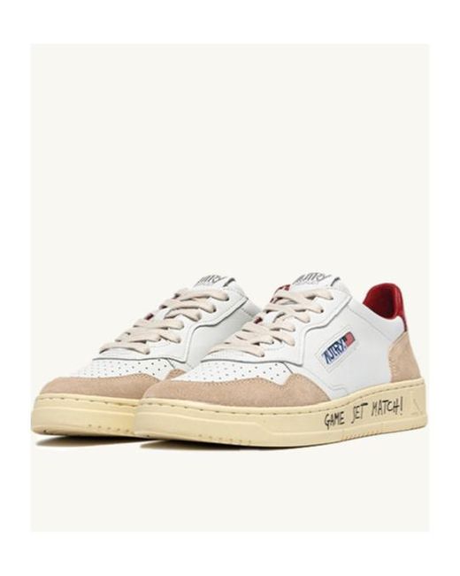 Autry Natural Medalist Lace-Up Sneakers for men