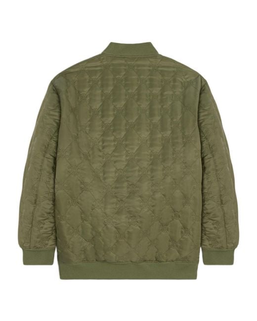 Céline Green Oversized Teddy Jacket