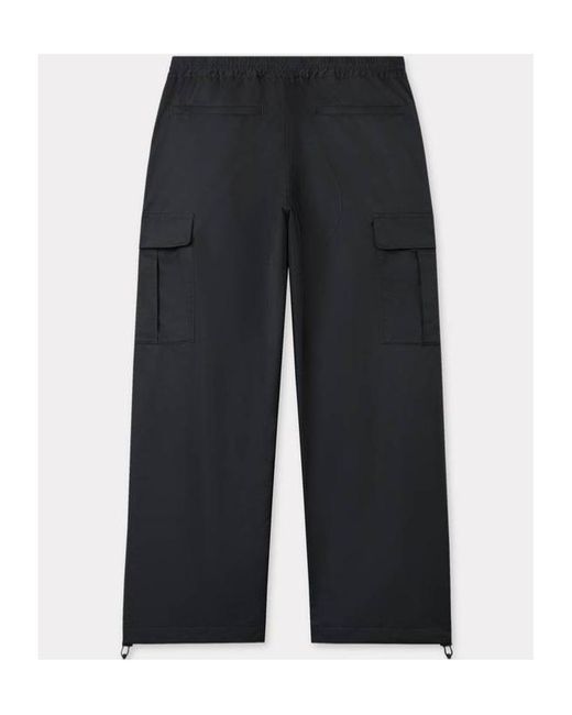 KENZO Blue Wide-Leg Cargo Pants for men