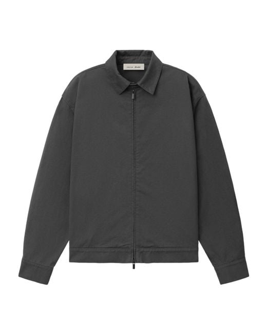 Fear Of God Gray Cotton Twill Work Jacket for men