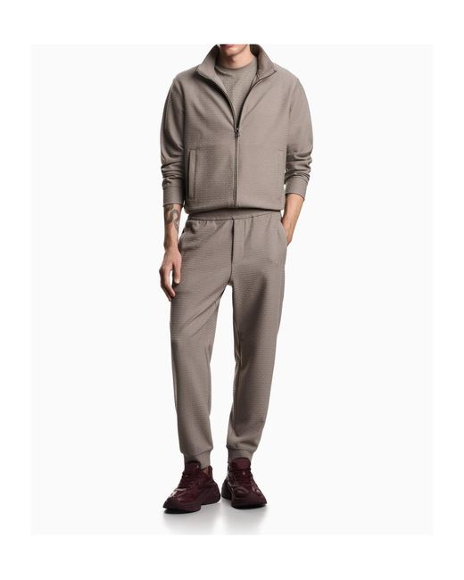 Emporio Armani Brown Full-Zip Sweatshirt for men