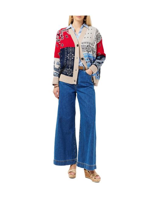 Weekend by Maxmara Blue Button-Front Knit Cardigan