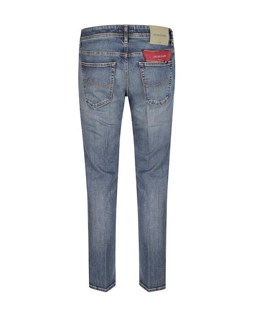 Jacob Cohen Blue 5 Pocket Slim Fit Scott Jeans for men