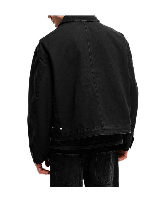 Represent Black Heaton Workwear Jacket for men