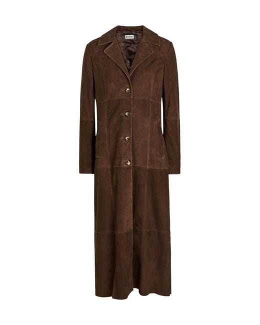 Rixo Brown Suede Coat