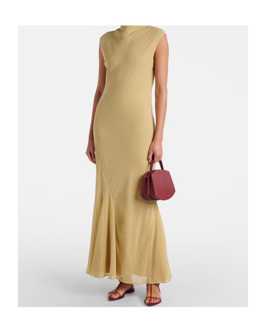 TOVE Metallic Erin Silk Chiffon Maxi Dress