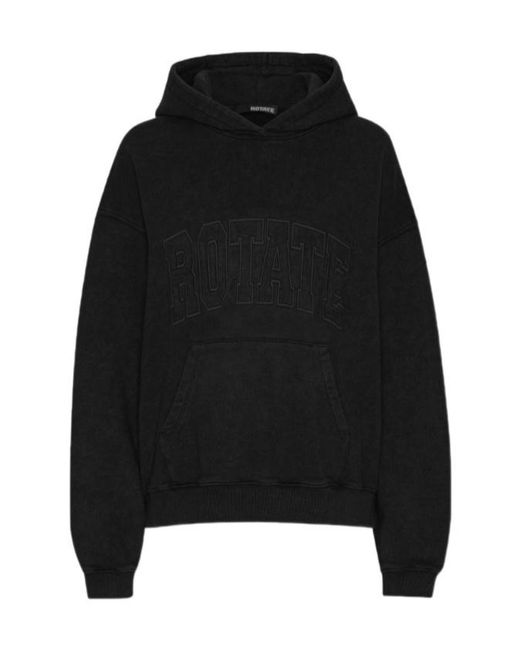ROTATE BIRGER CHRISTENSEN Black Sunday Washed Heavy Hoodie