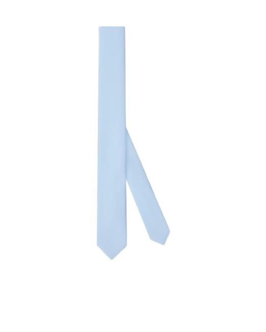 Gucci Blue Crepe-Effect Silk Blend Tie for men