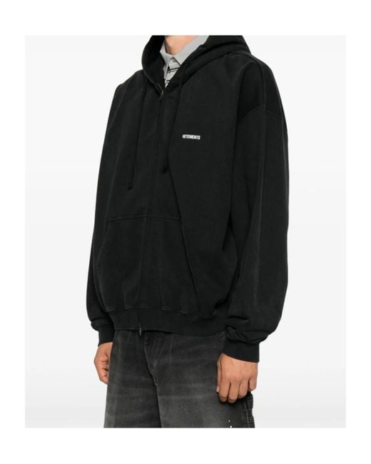Vetements Black Long-Sleeved Sweatshirt for men