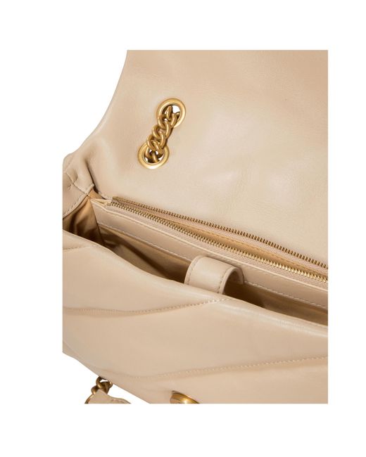 Pinko Natural Love Classic Puff Quilted Shoulder Bag