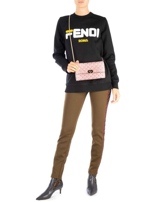 Fendi Blue Logo Print Special Edition Sweater