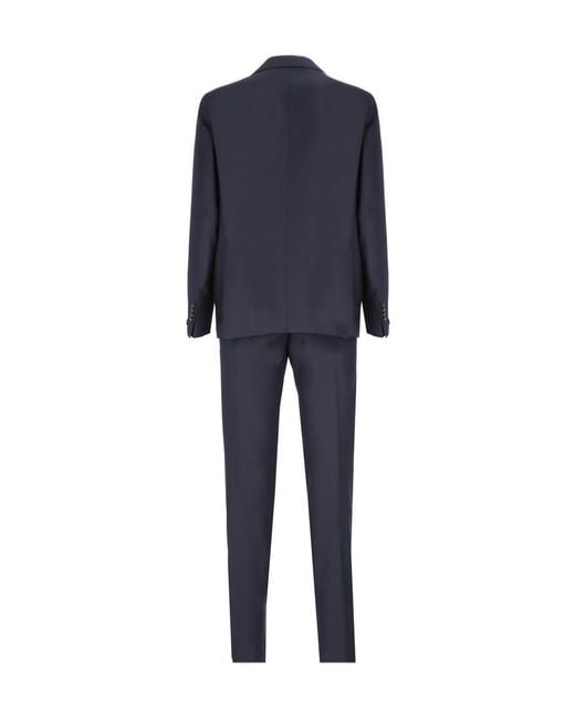 Tagliatore Blue Single-Breasted Suit Set for men
