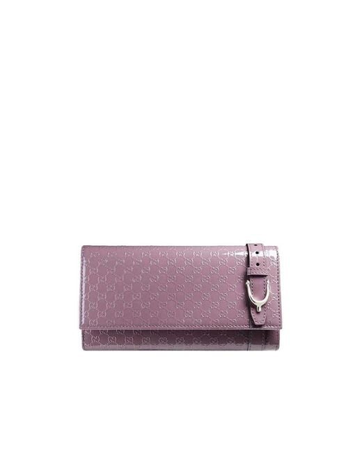 Gucci Purple Double G Pattern Wallet