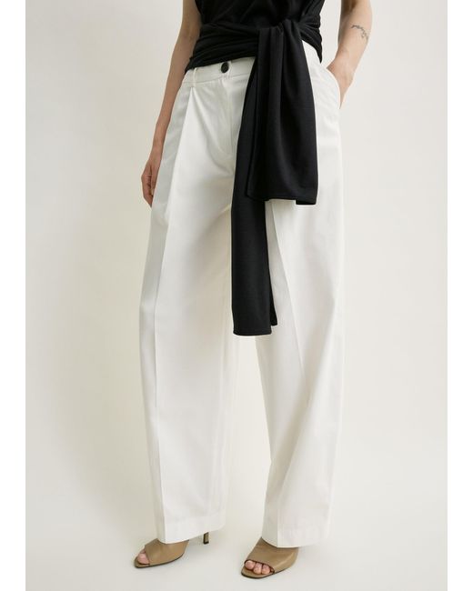 Totême  White Totême Single Pleat Trousers