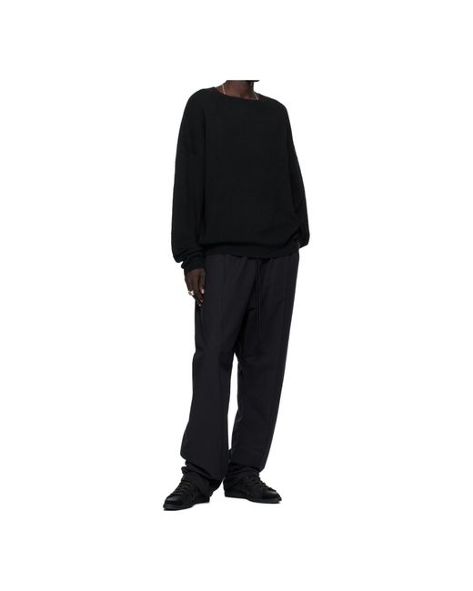 Fear Of God Black Waffle Long Sleeve Pullover for men
