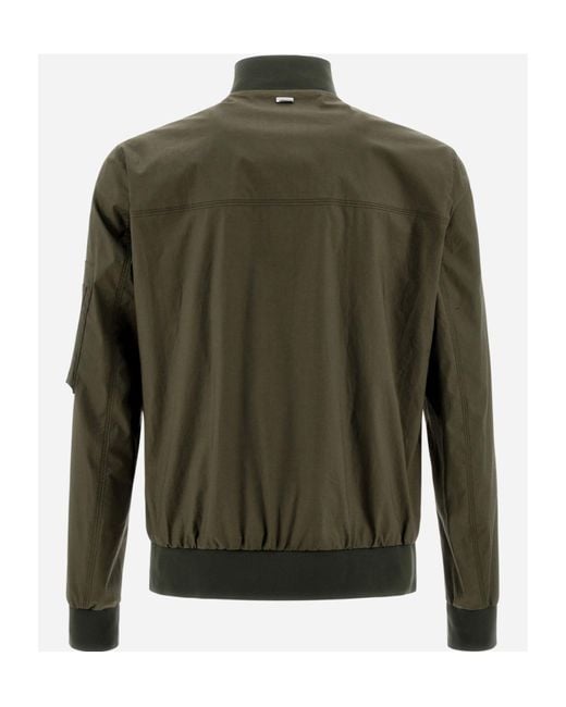 Herno Green Lightweight Bomber Jacket for men