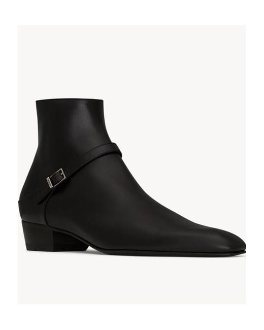 Saint Laurent Black Augustin Ankle Boots for men