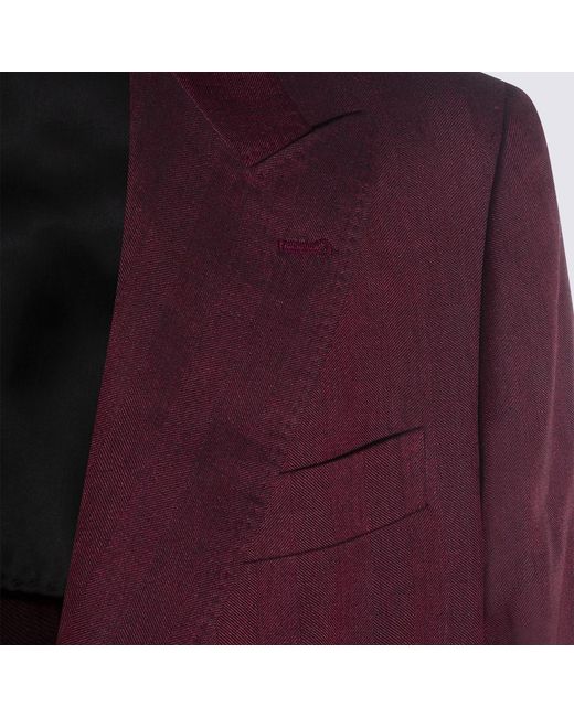 Brunello Cucinelli Purple Single-Breasted Suit for men