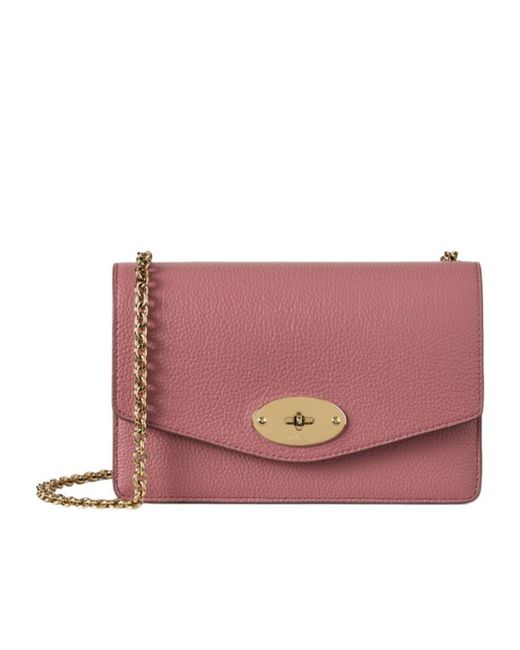 Mulberry Pink Small Darley Chain Linked Shoulder Bag