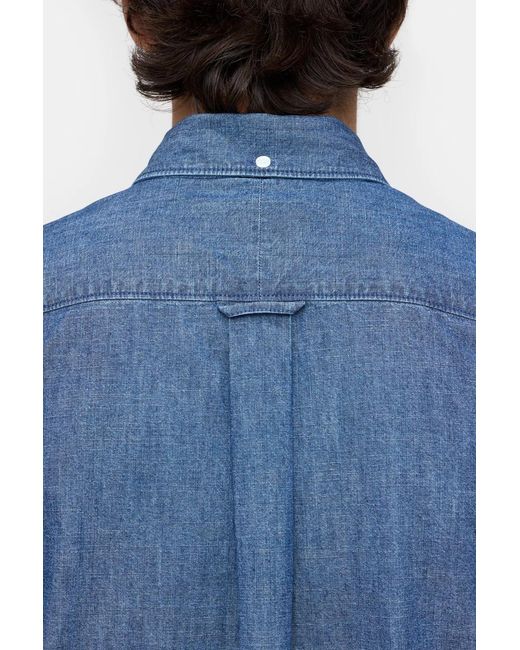 Closed Blue Button-Up Shirt for men