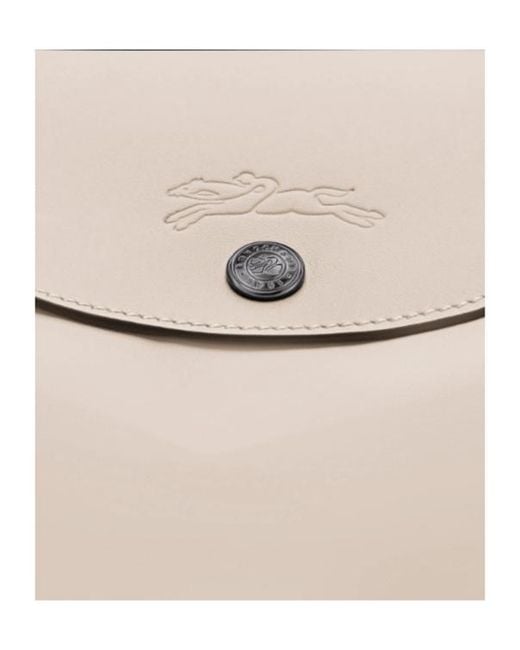 Longchamp White Flap Detail Shoulder Bag