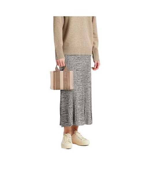 Chloé Brown Medium Canvas Handbag