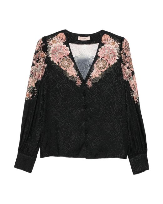 Twinset Black Floral Shirt
