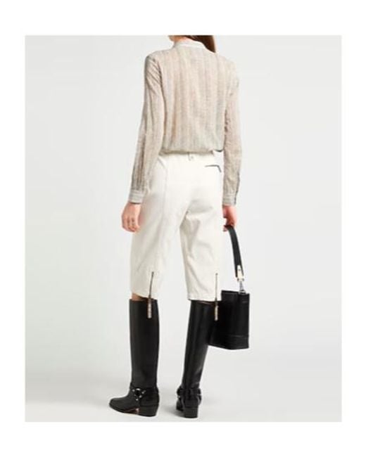 Burberry White High Waist Shorts