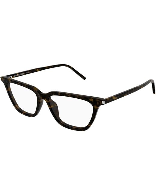 Saint Laurent White Square-Frame Glasses